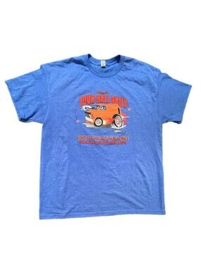 Four Ball Rally Tee with Orange Car Graphic - XL
